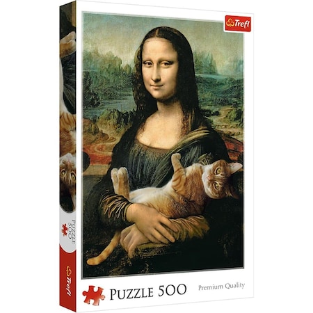 Trefl -37294 Mona Lisa & a Purring Kitty Jigsaw Puzzle - 500 Piece Trefl-37294
